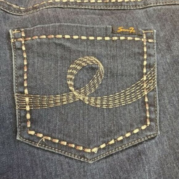 SEVEN7 Dark Wash Bootcut Jeans Sz 32 - Picture 6 of 9